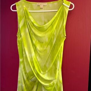 Michaels Lime Green Tie-Dye Top